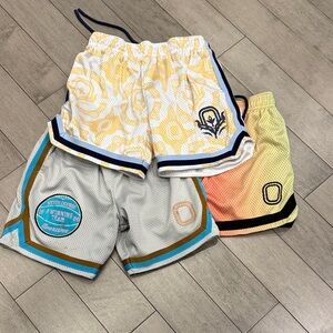 Vibrant Kids' Shorts Set - Yellow, Gray, Multicolor